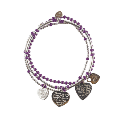 Bracelet Set Lugano Deep Purple