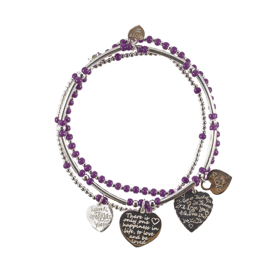 Bracelet Set Lugano Deep Purple
