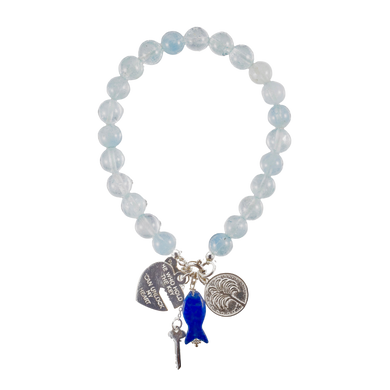 Bracelet Batu Bolong XL Aquamarine