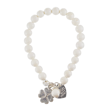 Bracelet Batu Bolong XL Natural White Lava