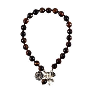 Bracelet Batu Bolong Chocolate Tiger Eye