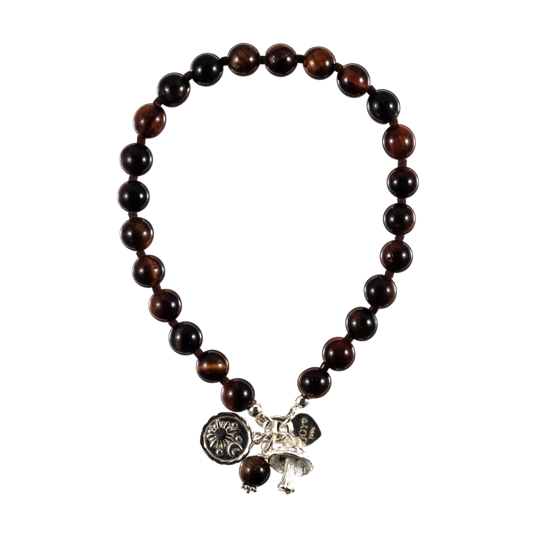 Bracelet Batu Bolong Chocolate Tiger Eye