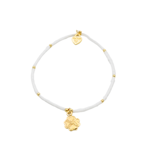 Bracelet Jamaica White Four Clover