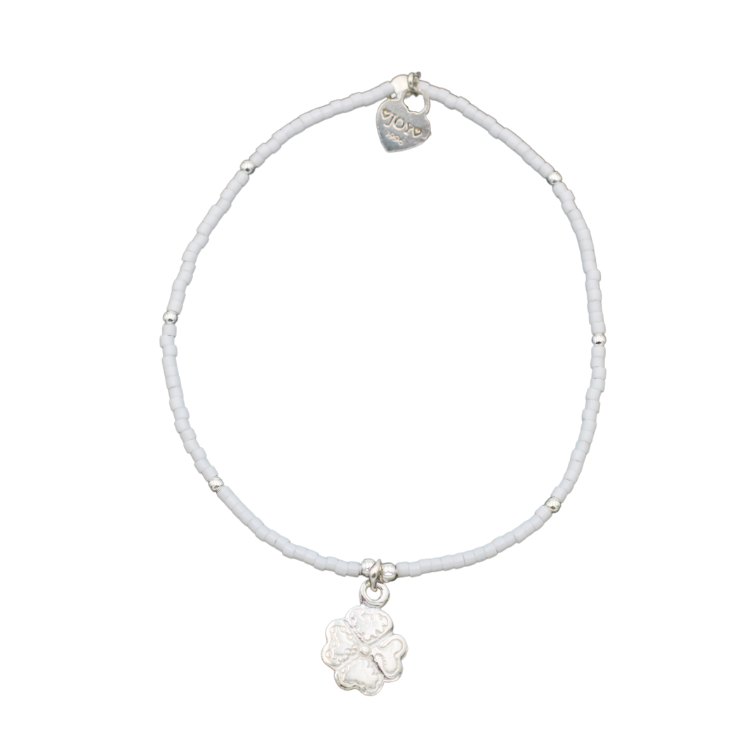 Bracelet Jamaica White Four Clover