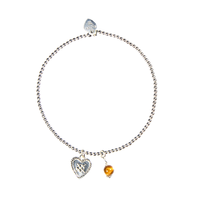Bracelet Stay Safe Berry Heart