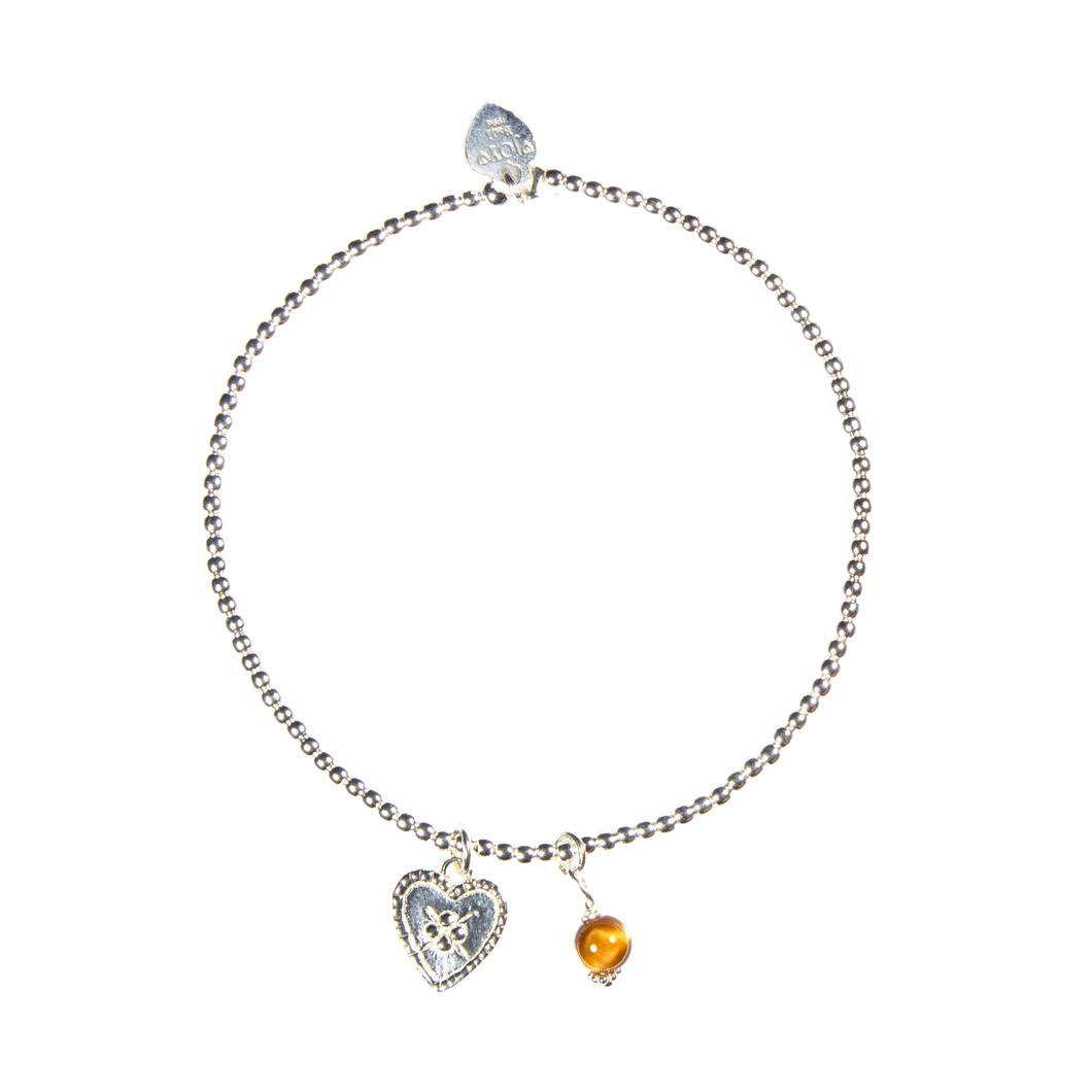 Bracelet Stay Safe Berry Heart