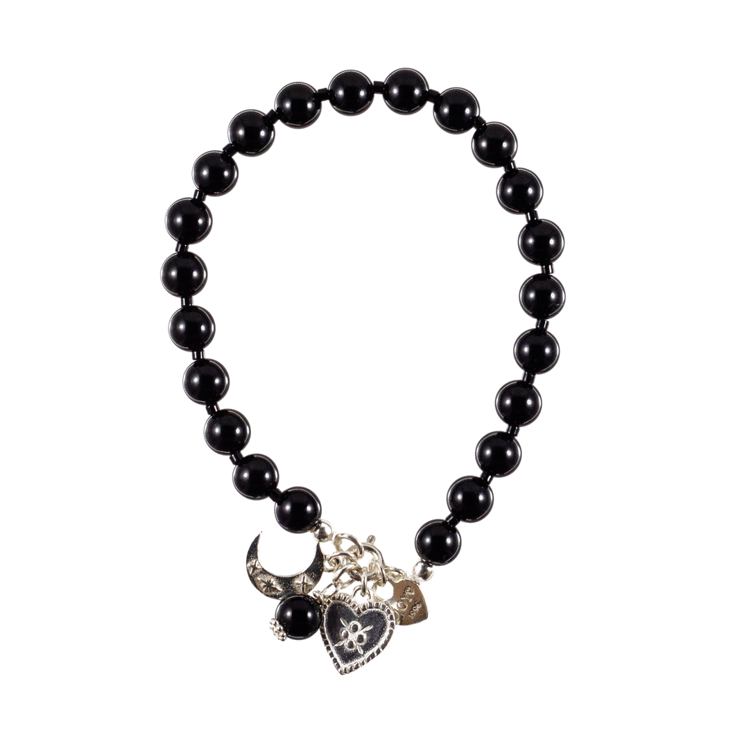 Bracelet Batu Bolong Black Agath