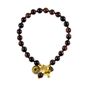 Bracelet Batu Bolong Chocolate Tiger Eye