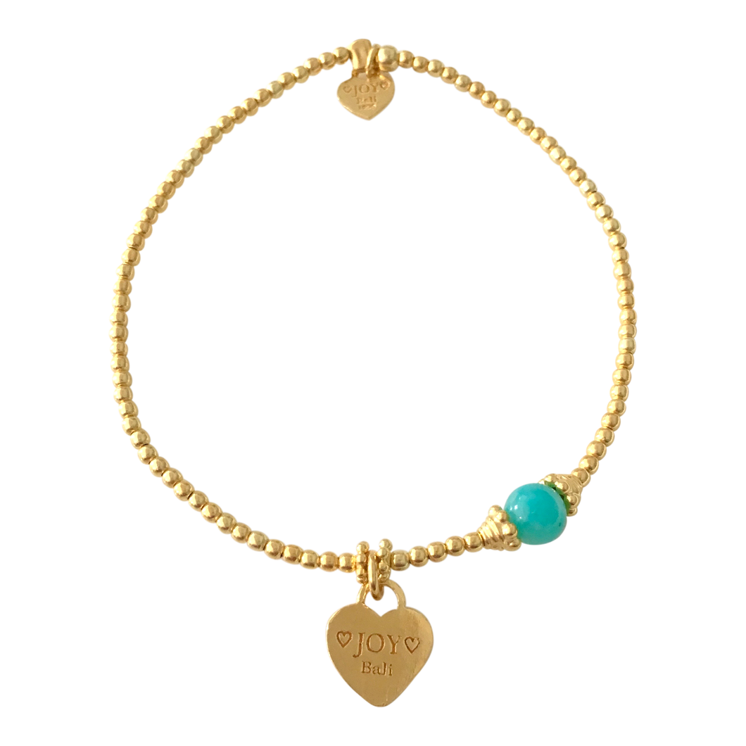 Bracelet Marlin Joy Amazonite Gold - Joy Jewellery Bali